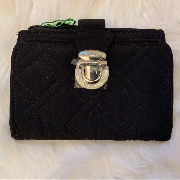 Vera Bradley Quilted Black Wallet - Picture 2 of 13